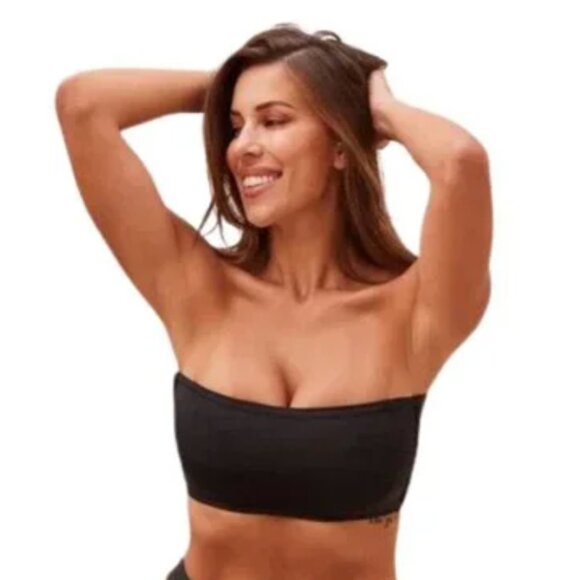Andie Swim The Bora Bora Bandeau Bikini Top Black Women's Size Medium NEW - Picture 1 of 10